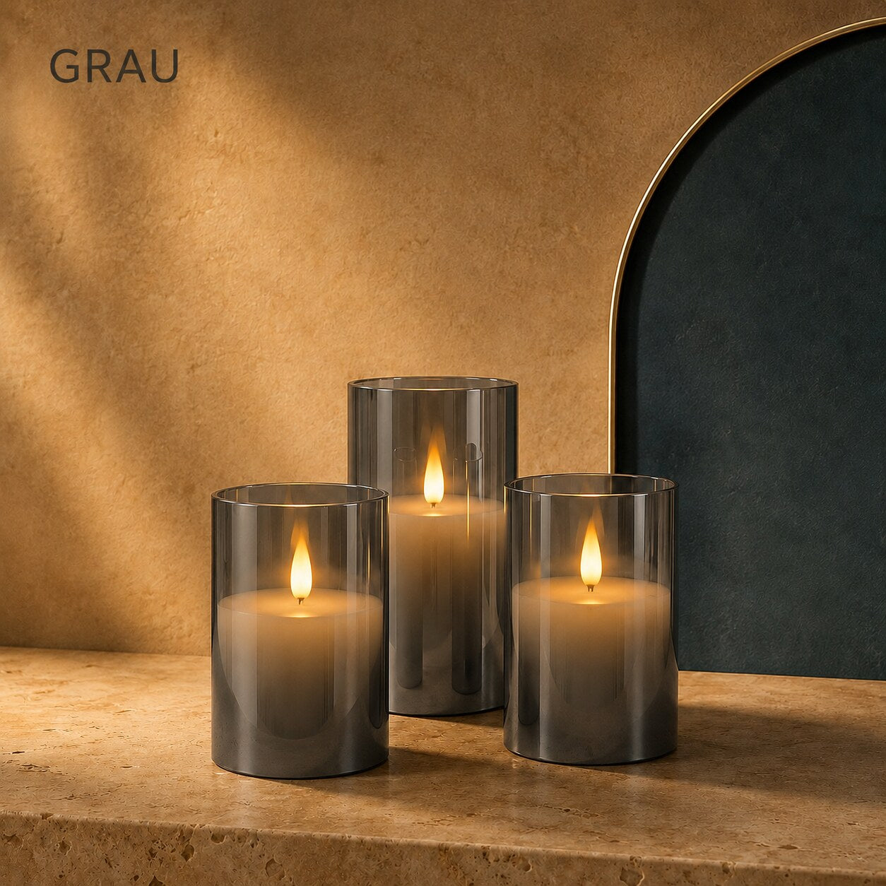 DEKO-LED-KERZEN™ – Grau