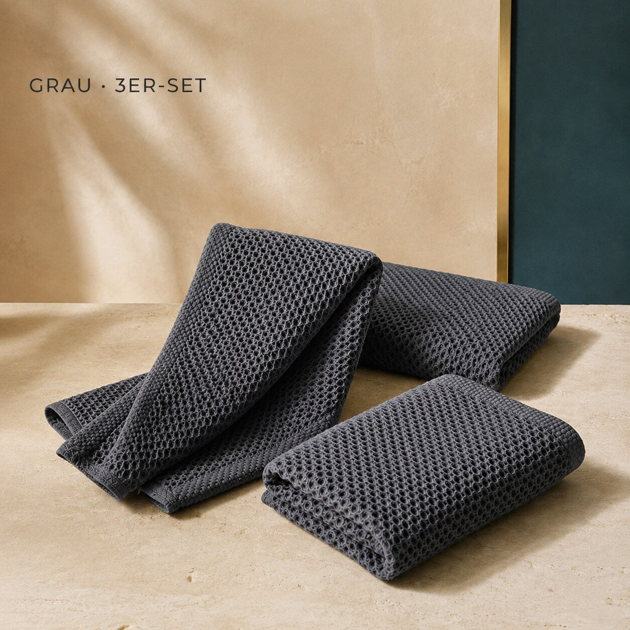 KITCHEN-WIPE™ – Geschirrtücher – Grau 3er Set