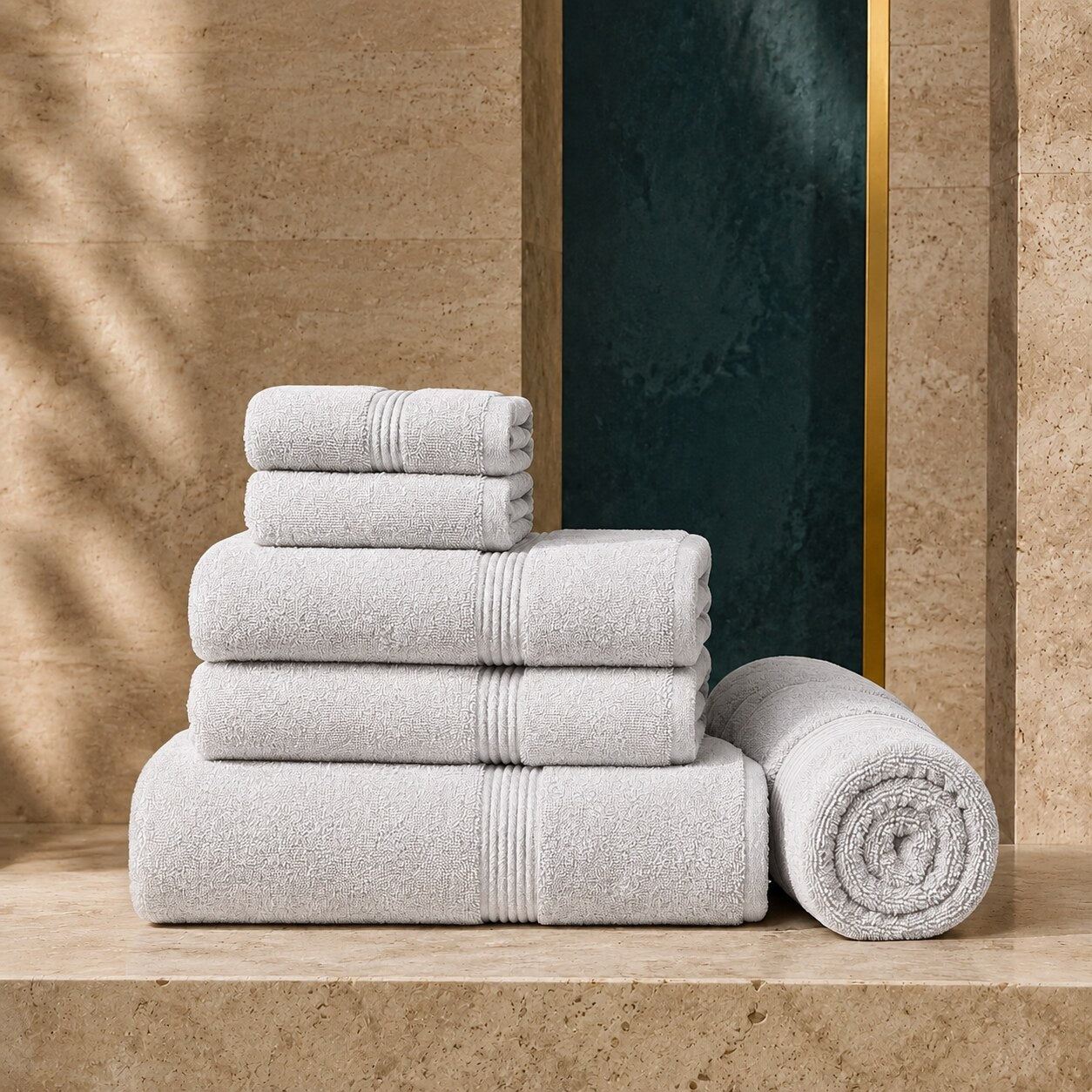 SPA-HANDTÜCHER™ – Ägyptische Baumwolle – Hellgrau