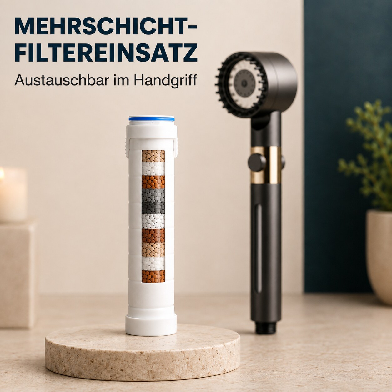 ERSATZFILTER für DUSCHKOPF™ – mehrschichtiger Filtereinsatz