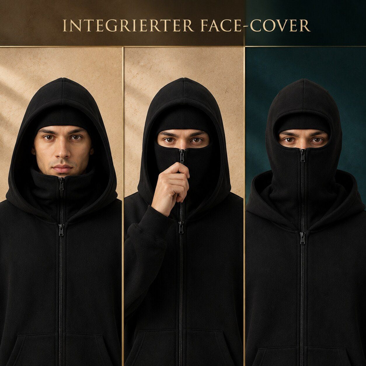 FACE-MASK-HOODIE™ – integriertes Face-Cover