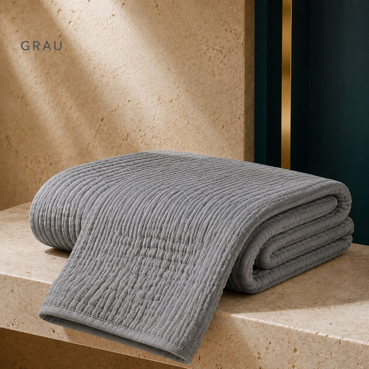 MUSSELIN-DECKE™ – Grau