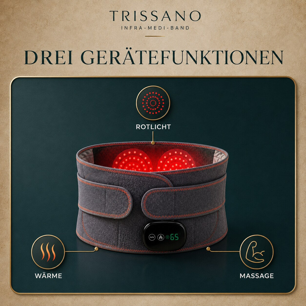 INFRA-MEDI-BAND™ – Wärme- und Massagefunktionen