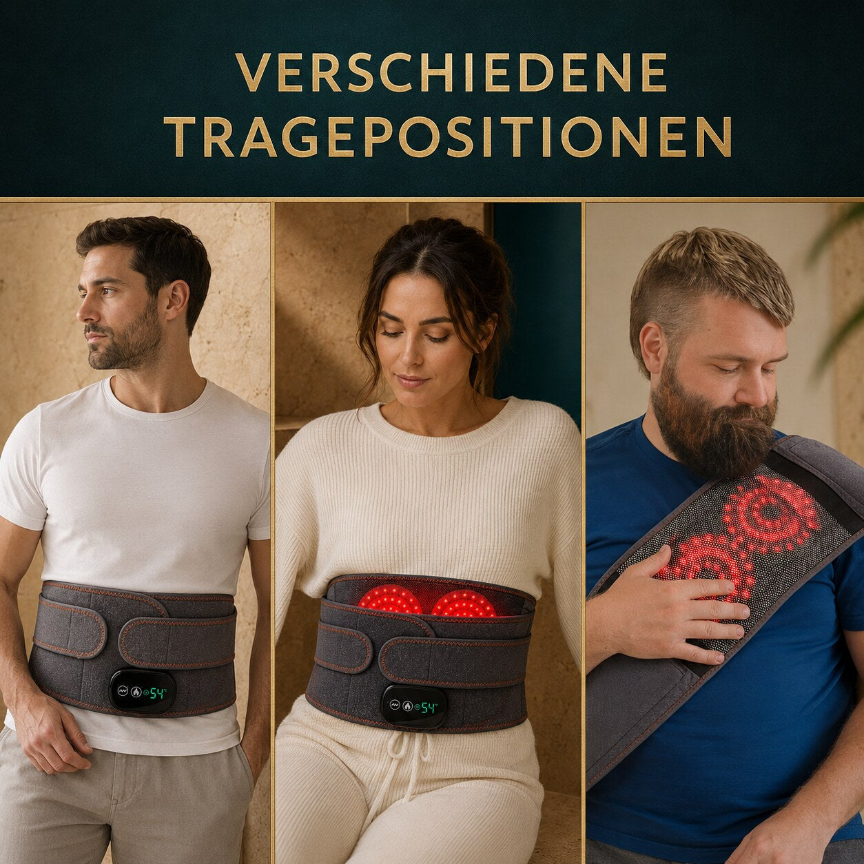 INFRA-MEDI-BAND™ – Tragepositionen