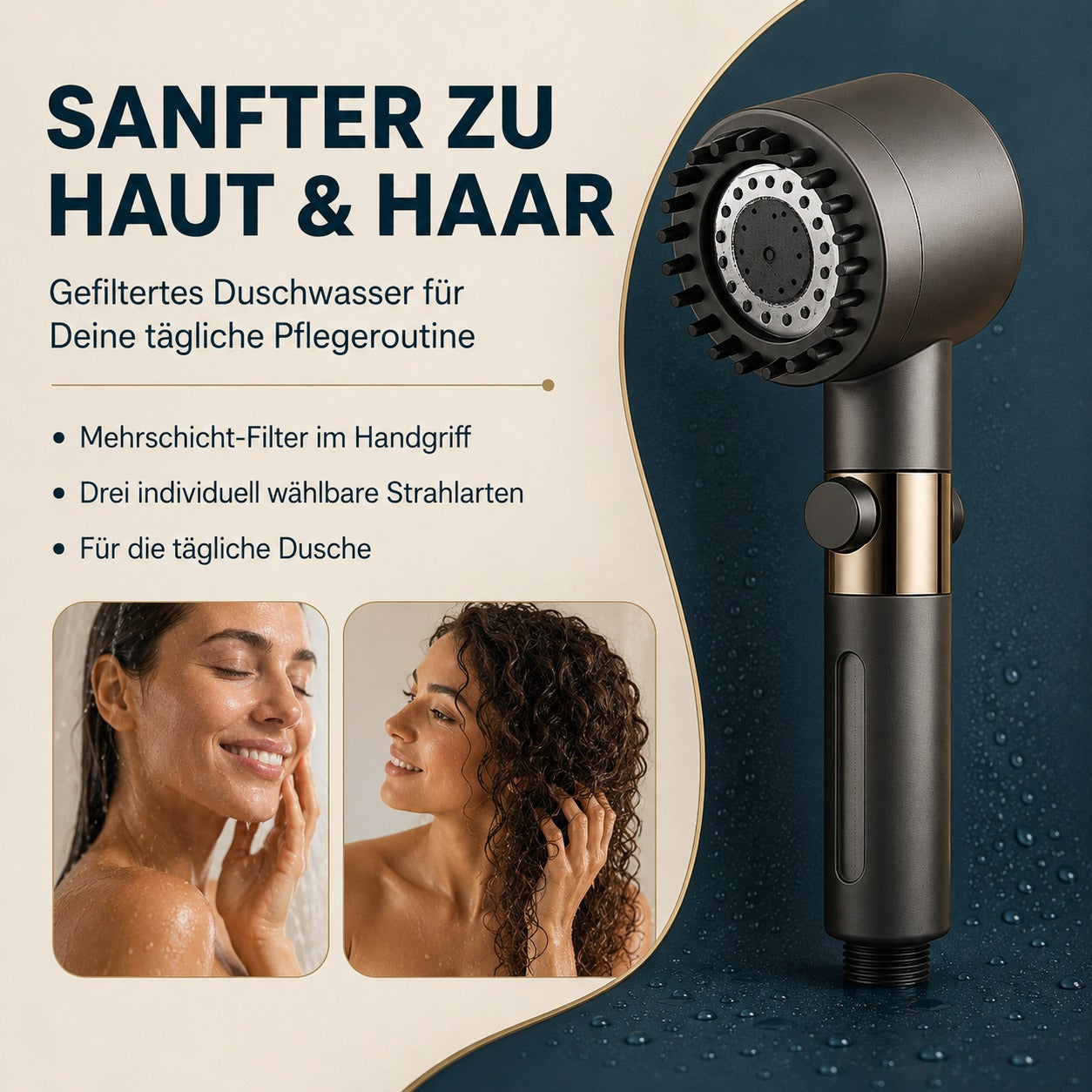 HYDRO-SENSE-DUSCHKOPF™ – Haut- und Haar-Pflegeroutine