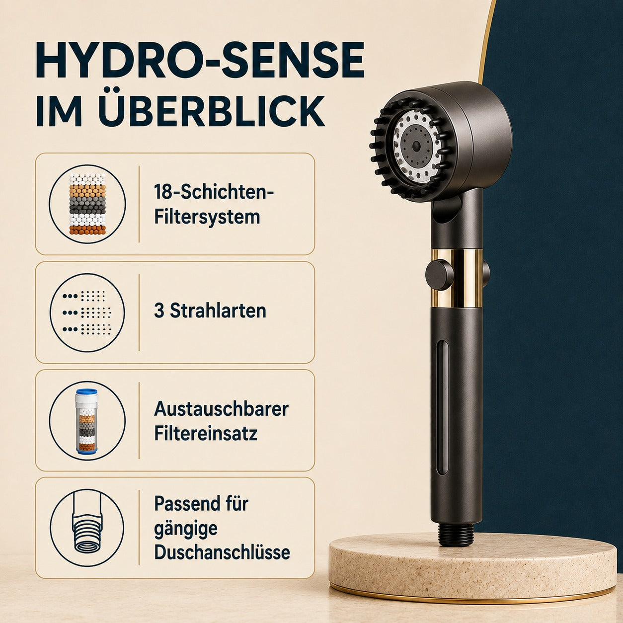 HYDRO-SENSE-DUSCHKOPF™ – Ueberblick